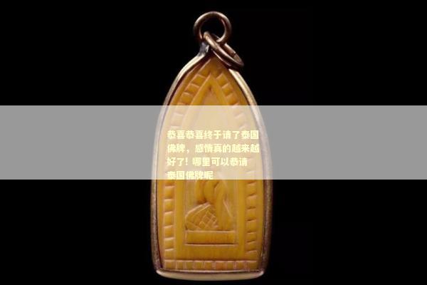 恭喜恭喜终于请了泰国佛牌，感情真的越来越好了! 哪里可以恭请泰国佛牌呢