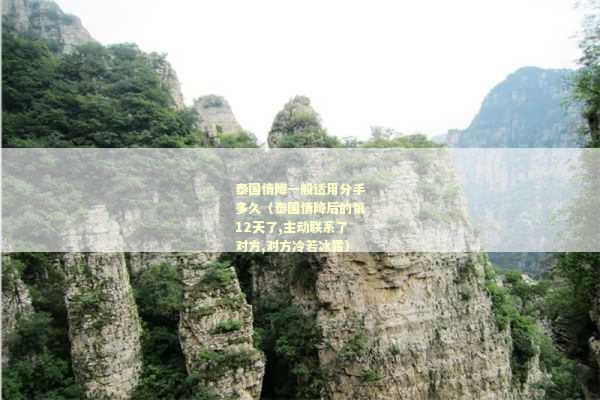泰国情降一般适用分手多久（泰国情降后的第12天了,主动联系了对方,对方冷若冰霜）
