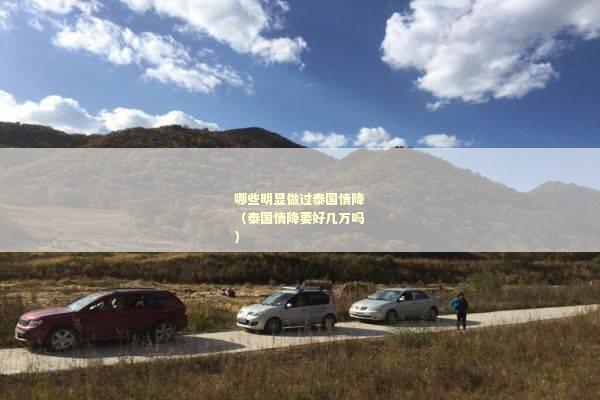 哪些明显做过泰国情降（泰国情降要好几万吗）