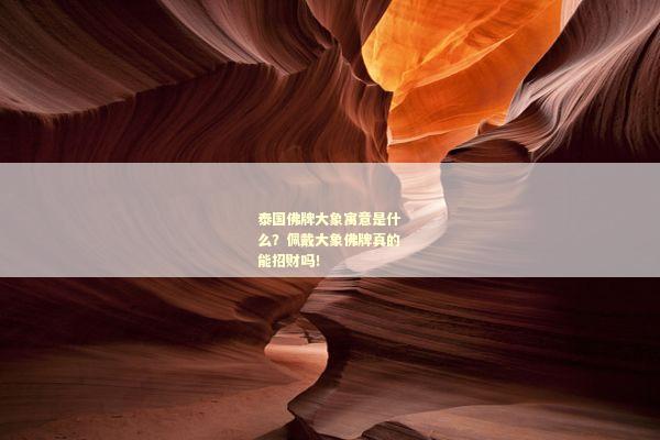 泰国佛牌大象寓意是什么？佩戴大象佛牌真的能招财吗！